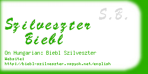 szilveszter biebl business card